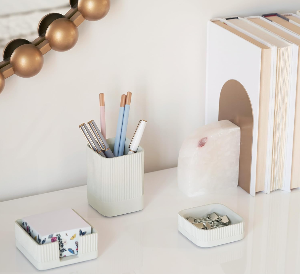 Elegant 3-piece desktop organizer set - Image 2