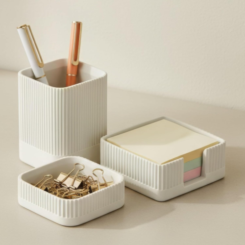 Elegant 3-piece desktop organizer set