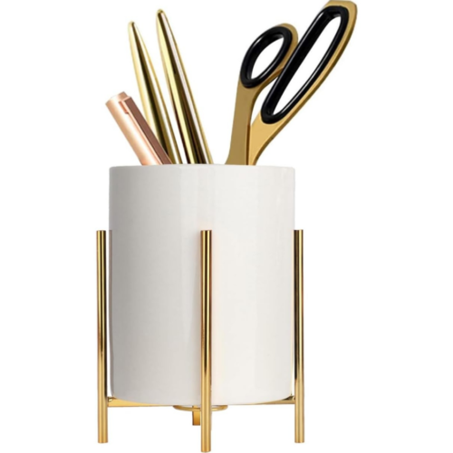 Gold pen holder