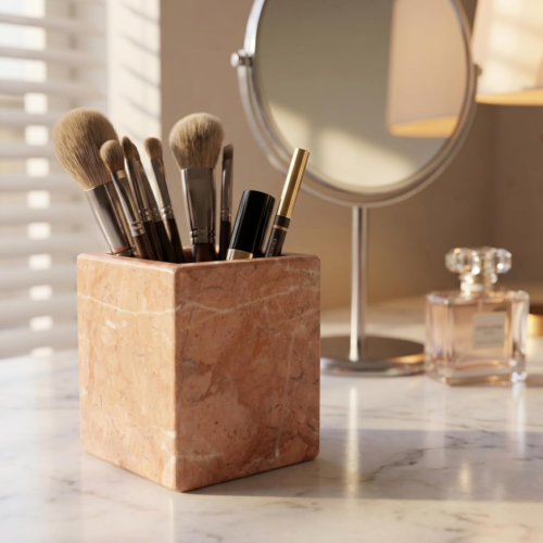 Natural marble pen holder