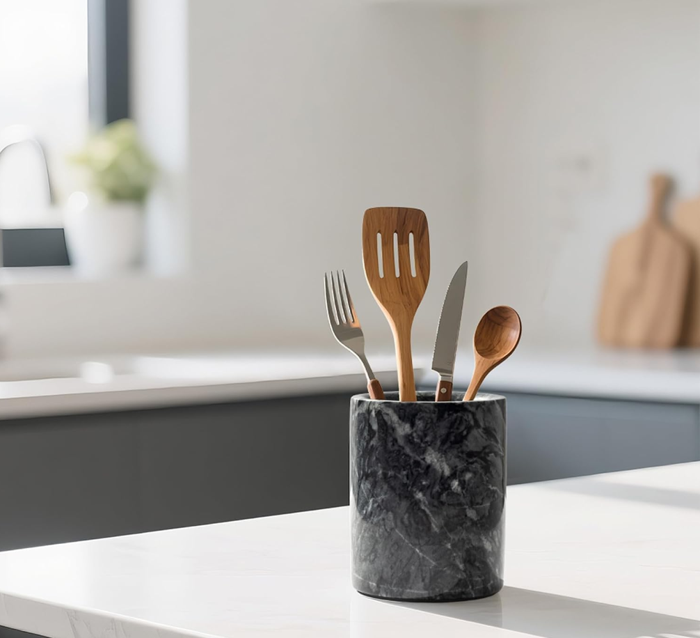 Natural marble pen holder