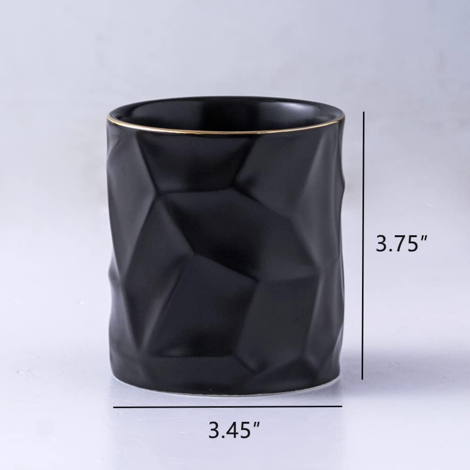 Irregular round ceramic pen holder - Image 2