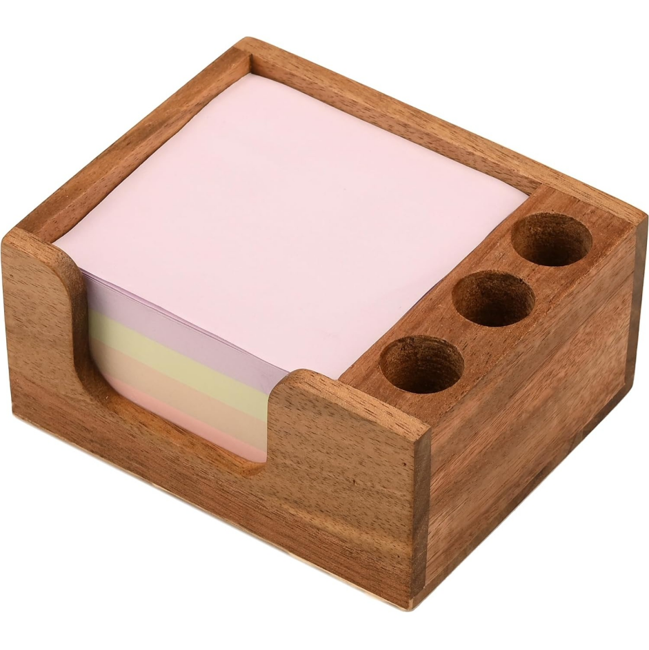 Acacia wood memo note holder - Image 2