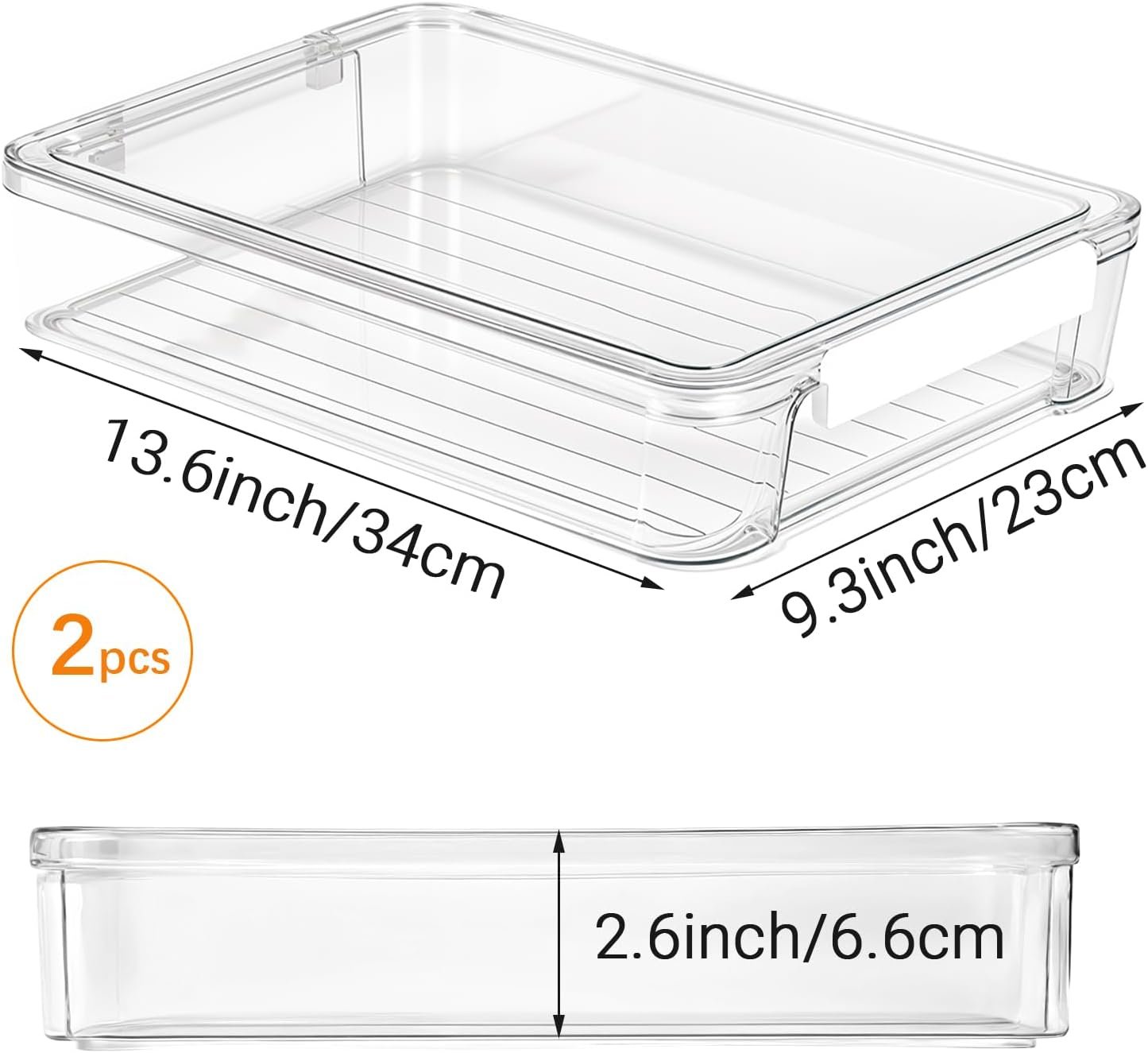 Transparent Plastic Stackable Storage Box/Document Case - Image 2