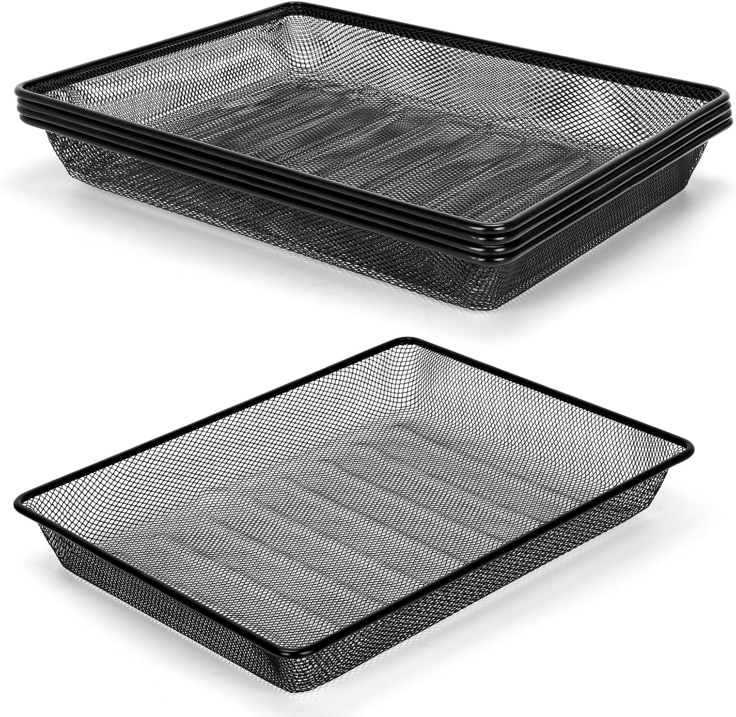 Office Metal Mesh Desktop Storage Basket